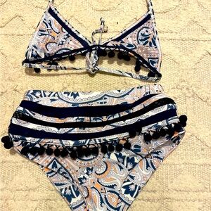 Tularosa Ember Paisley Pom Pom Bikini Set